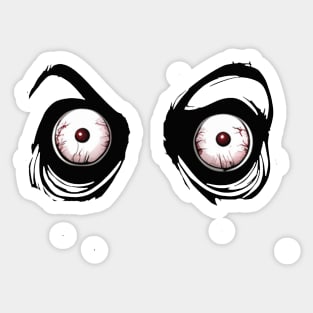 Zombie eyes scary halloween design Sticker